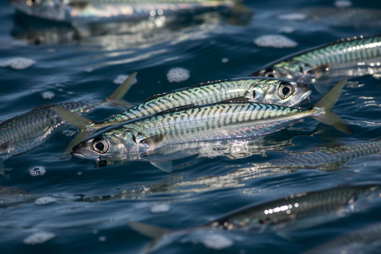 bait makeral on the surface